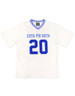 Zeta Phi Beta Sorority Oversized V-Neck Football Jersey Tee-Ivory-Front