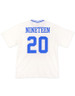 Zeta Phi Beta Sorority Oversized V-Neck Football Jersey Tee-Ivory-Back