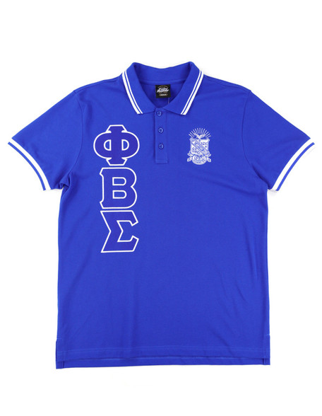 Phi Beta Sigma Fraternity Polo Shirt-Three Greek letters