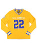 Sigma Gamma Rho Sorority Long Sleeve Jersey Shirt-Yellow