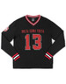 Delta Sigma Theta Sorority Long Sleeve Jersey Shirt-Black