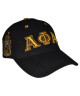 Alpha Phi Alpha Fraternity Three Greek Letter Baseball Hat-Black