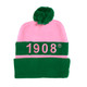 Alpha Kappa Alpha AKA Sorority Beanie-Pink/Green