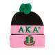 Alpha Kappa Alpha AKA Sorority Beanie-Black/Pink