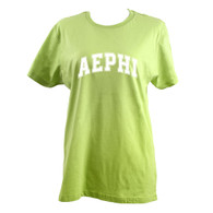 Alpha Epsilon Phi Sorority Varsity T-Shirt-Green 