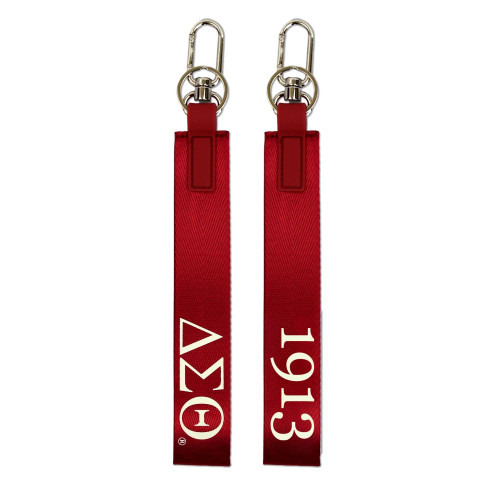Delta Sigma Theta Sorority Keychain- Hands-Free Wristlet Lanyard