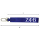 Zeta Phi Beta Sorority Keychain- Hands-Free Wristlet Lanyard