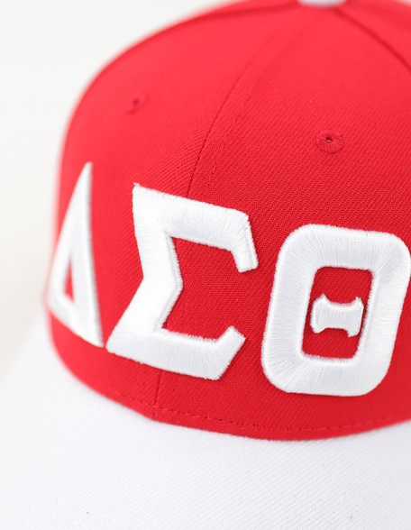 Delta Sigma Theta Sorority Hat- Three Greek Letters-Red-Style 2