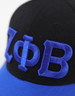 Zeta Phi Beta Sorority Hat- Three Greek Letters-Black/Blue