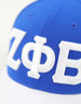 Zeta Phi Beta Sorority Hat- Three Greek Letters-Blue/White