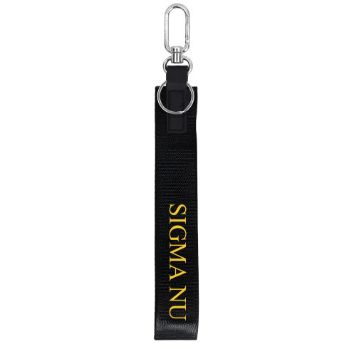 Sigma Nu Fraternity Keychain- Hands-Free Wristlet Lanyard 