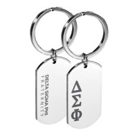 Delta Sigma Phi Fraternity Dog Tag Key Chain 