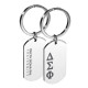 Delta Sigma Phi Fraternity Dog Tag Key Chain 