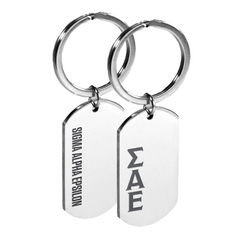 Sigma Alpha Epsilon SAE Fraternity Dog Tag Key Chain 