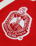 Delta Sigma Theta Sorority Sweater-Button Down-Crest-Red/White