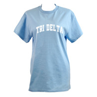 Delta Delta Delta Tri-Delta  Sorority Varsity T-Shirt-Blue
