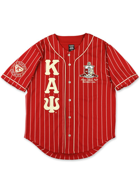 Kappa Alpha Psi Fraternity Baseball Jersey- Button Up-Crimson
