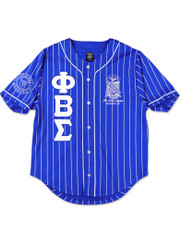 Phi Beta Sigma Fraternity Baseball Jersey- Button Up-Blue