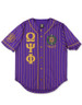 Omega Psi Phi Fraternity Baseball Jersey- Button Up-Purple