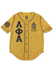 Alpha Phi Alpha Fraternity Baseball Jersey- Button Up-Gold