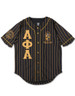 Alpha Phi Alpha Fraternity Baseball Jersey- Button Up-Black