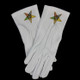 Order of the Eastern Star OES White Gloves with Symbol