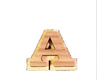 1.5” Double Wood Letter