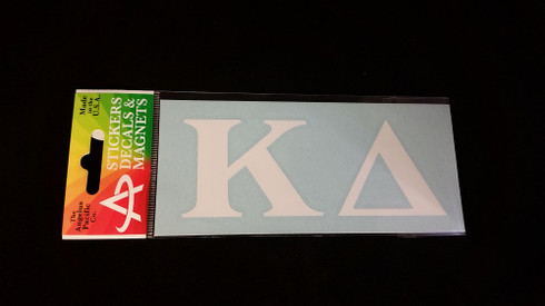 Kappa Delta Sorority White Car Letters