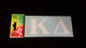 Kappa Delta Sorority White Car Letters