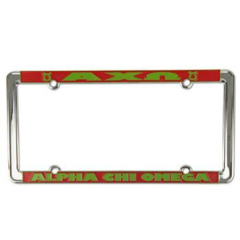 Alpha Chi Omega Sorority License Plate Frame