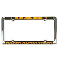 Kappa Alpha Theta Sorority License Plate Frame