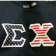 Example of American Flag Fraternity Double Stitch Shirt