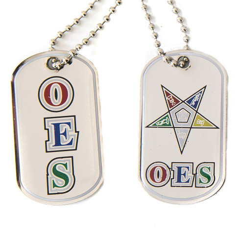 Order of the Eastern Star OES Reversible Dog Tag