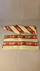 Kappa Alpha Psi Fraternity Bow Tie and Pocket Square Set- Crimson/Cream