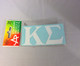 Kappa Sigma Fraternity White Car Letters