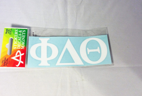 Phi Delta Theta Fraternity White Car Letters
