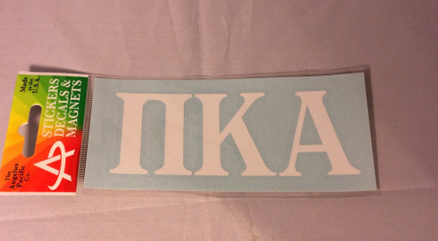 Pi Kappa Alpha PIKE Fraternity White Car Letters