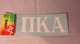 Pi Kappa Alpha PIKE Fraternity White Car Letters