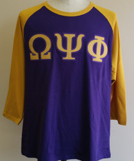 Omega Psi Phi Fraternity Baseball Shirt