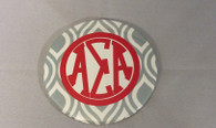  Alpha Sigma Alpha Sorority Gray and White Button-Large 