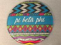 Pi Beta Phi Sorority Tribal Print Button- Large 