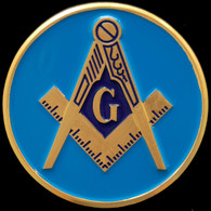 Mason Masonic Square and Compass Car Emblem