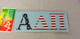 Alpha Delta Pi ADPI Sorority Car Letters- American Flag Pattern 