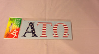 Alpha Tau Omega Fraternity Car Letters- American Flag Pattern 
