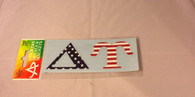 Delta Upsilon Fraternity Car Letters- American Flag Pattern 