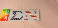 Sigma Nu Fraternity Car Letters- American Flag Pattern 