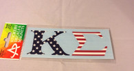 Kappa Sigma Fraternity Car Letters- American Flag Pattern 