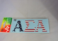 Alpha Sigma Alpha USA Car Letters- American Flag Pattern