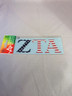 Zeta Tau Alpha ZTA Sorority USA Car Letters- American Flag Pattern