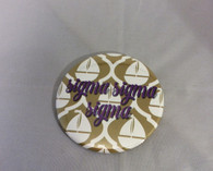 Sigma Sigma Sigma Tri-Sigma Gold Symbol Button- Large 